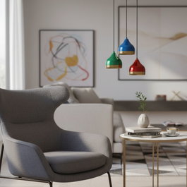 Opviq Lámpara de araña de metal Multicolor con altura ajustable